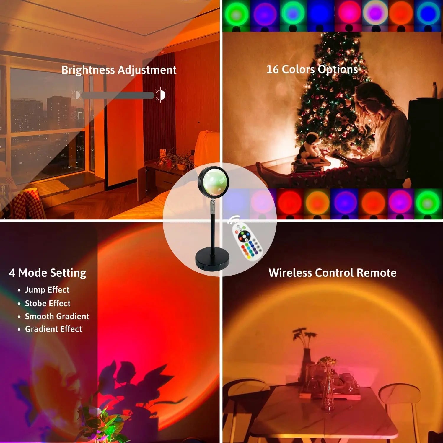 Smart Sunset Lamp Tuya LED Night Ligh USB RGB Smart Life APP Remote Projection For Room Decoration Photography Festival Birth