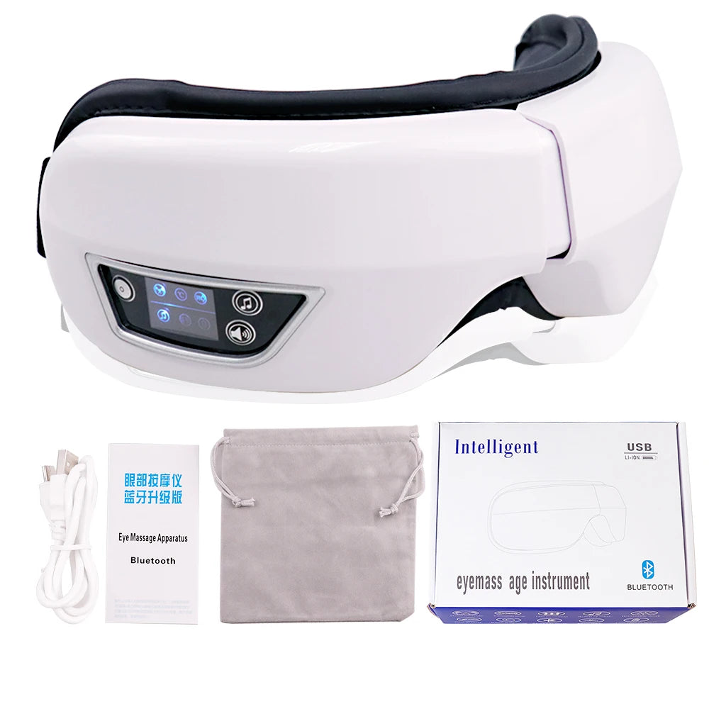 Smart Portable Vibration Eye Massager Airbag Compress Eye Care Tool Bluetooth Music Eye Massage Eye Relax Fatigue Sleepping Mask