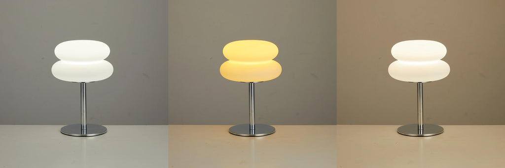 Bedroom bedside lamp creamy style table lamp USB plug tri color dimming living room study atmosphere light