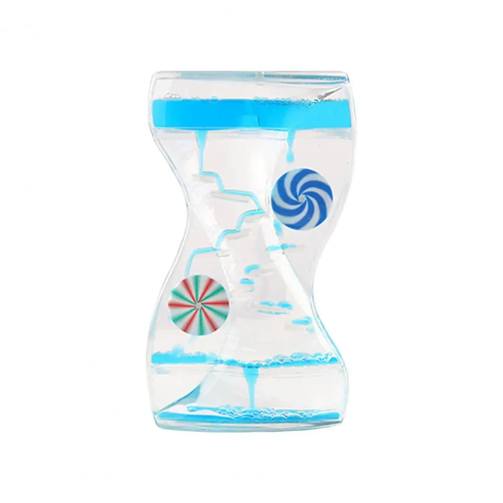 Liquid Motion Bubbler Timer Rotary Wheels Colorful Oil Dropping Hourglass Fidget Toy Home Office Desktop Decor Kids Adults Gift