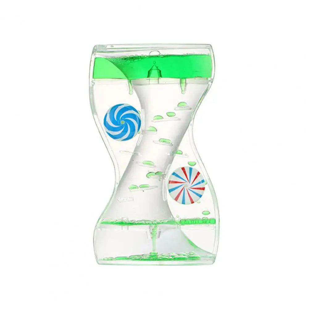 Liquid Motion Bubbler Timer Rotary Wheels Colorful Oil Dropping Hourglass Fidget Toy Home Office Desktop Decor Kids Adults Gift