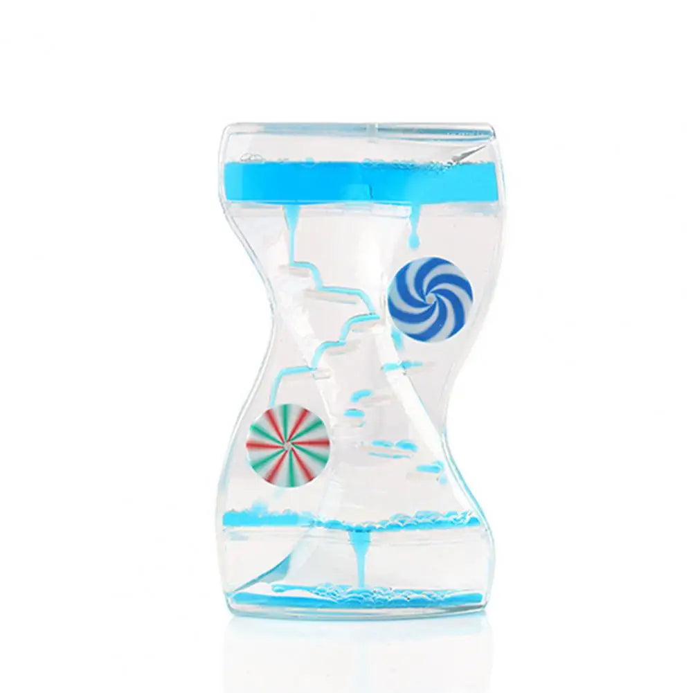 Liquid Motion Bubbler Timer Rotary Wheels Colorful Oil Dropping Hourglass Fidget Toy Home Office Desktop Decor Kids Adults Gift
