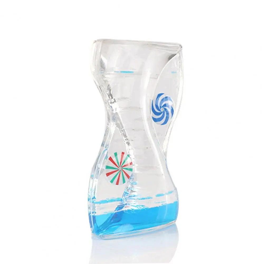 Liquid Motion Bubbler Timer Rotary Wheels Colorful Oil Dropping Hourglass Fidget Toy Home Office Desktop Decor Kids Adults Gift